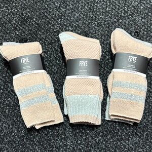 NEW 3x Frye Supersoft Boot Socks Pink & Gray